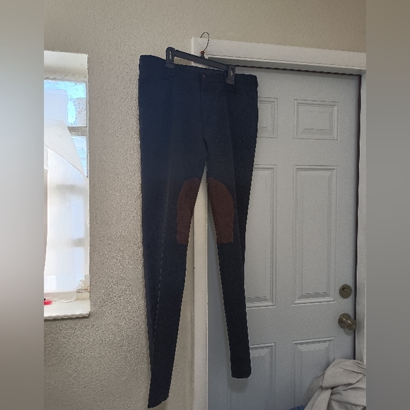 Ralph Lauren Equestrian men’s suede knees luxury pants Italy new display sz 40 - Picture 9 of 11